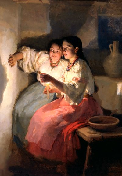 Adivinos de Navidad de Mykola Kornylijowytsch Pymonenko